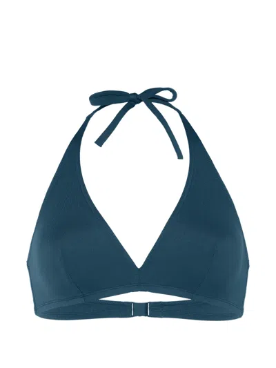 Eres Gang Triangle Bikini Top In Blue