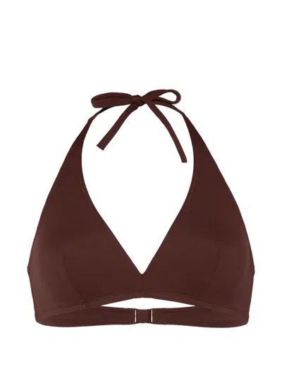 Eres Gang Triangle Bikini Top In Brown