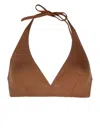 Eres Gang Triangle Bikini Top In Brown