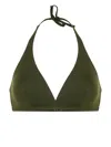 Eres Gang Triangle Bikini Top In Green