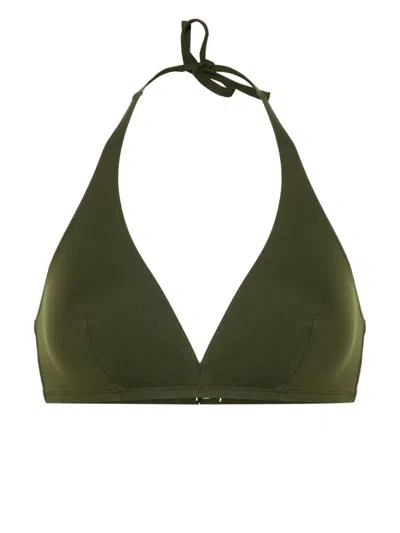 Eres Gang Triangle Bikini Top In Green