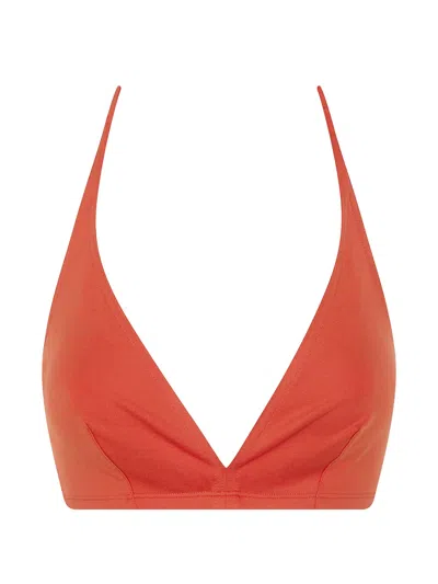 Eres Gang Triangle Bikini Top In Orange