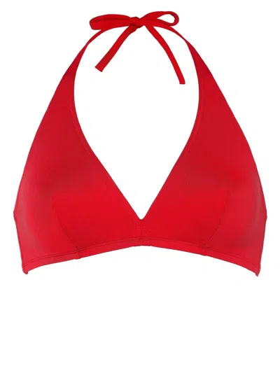 Eres Gang Triangle Bikini Top In Red
