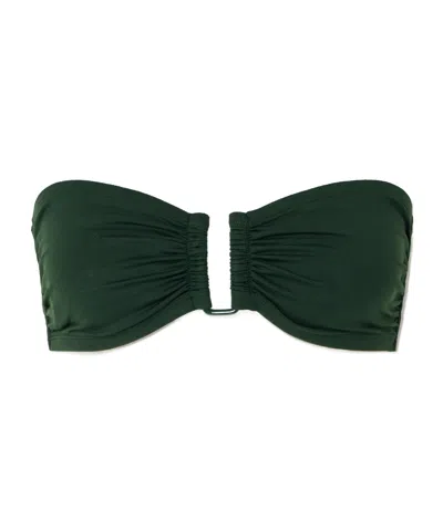 Eres Gathered-detail Bikini Top In Green
