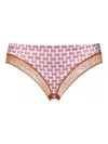 Eres Geometric-print Lace Tanga In Pink