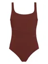 Eres Glory Jacquard Swimsuit In 褐色