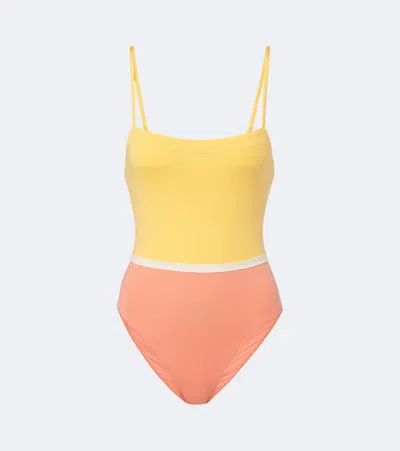 Eres Granita Colorblocked Swimsuit In Yellow