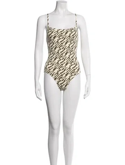 Pre-owned Eres Graphic Print One-piece W/ Tags In Neutrals