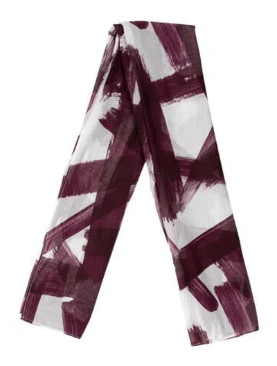 Pre-owned Eres Graphic Print Scarf W/ Tags In Pink/white