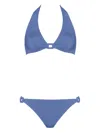 Eres Halterneck Bikini Set In Blue