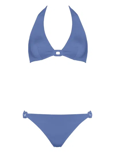 Eres Halterneck Bikini Set In Blue