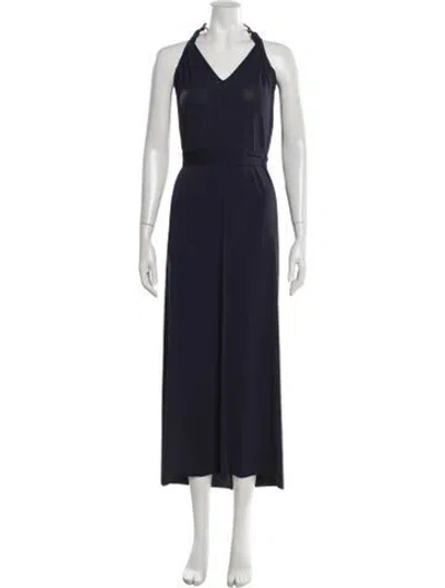 Pre-owned Eres Halterneck Long Dress In Blue