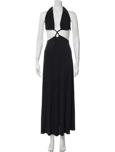 Pre-owned Eres Halterneck Long Dress In Blue
