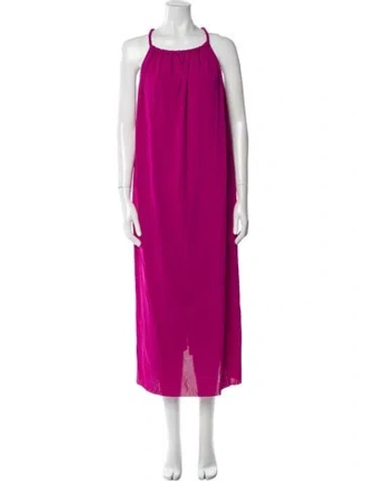 Pre-owned Eres Halterneck Long Dress In Pink