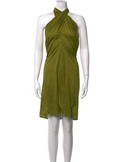 Pre-owned Eres Halterneck Mini Dress In Green