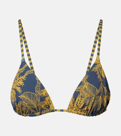 Eres Hamac Printed Bikini Top In Blue