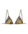 Eres Hamac Printed Triangle Bikini Top In Blue