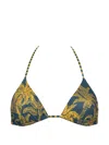 Eres Hamac Triangle Bikini Top Adjustable Straps Tropical In Multi