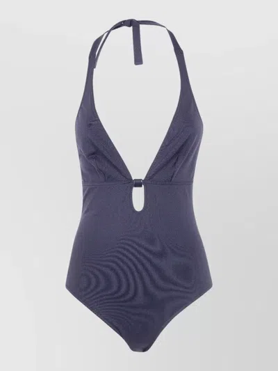 Eres Harmony Halter One Piece Swimsuit Cutout In Blue