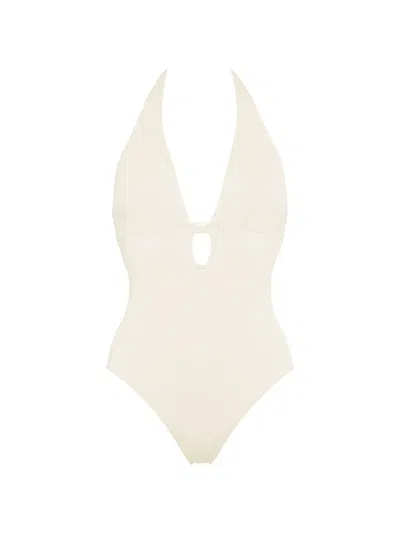 Eres Harmony V-neck Swimsuit In White