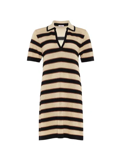 Eres Hémisphère Striped Knitted Mini Dress In Multi