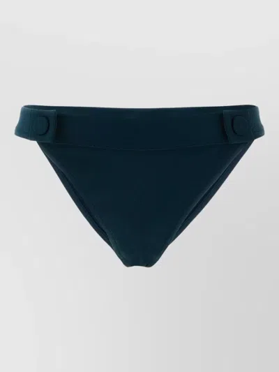 Eres Heritage Bikini Briefs High Cut Button Detail In Black