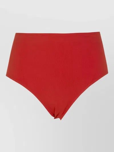 Eres High Waist Asymmetric Seamless Slip Underwear In Red