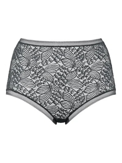 Eres High-waisted Lace Briefs In Black