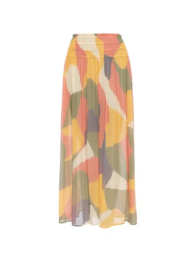 Eres Highlight Midi Skirt In Orange