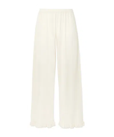 Eres High-waisted Casual Trousers In White
