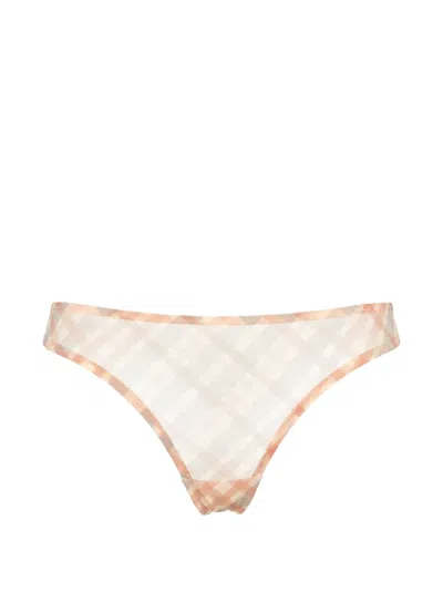 Eres Honor Check-pattern Thong In Orange