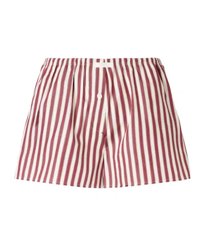 Eres House Striped Cotton-poplin Pajama Shorts In No