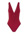 Eres Icône Button-front Tank Swimsuit In Red