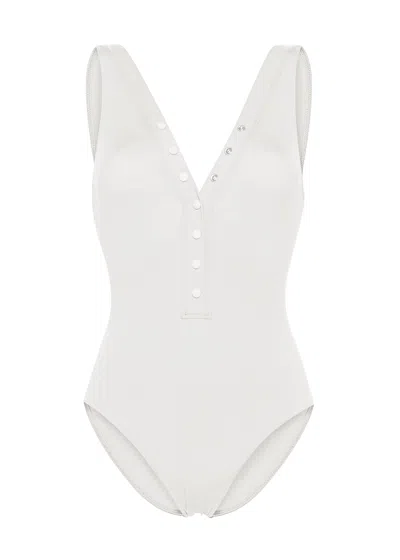 Eres Icone Nageur One Piece Sable Fin In White
