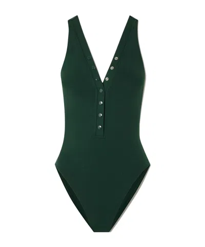 Eres Icône One-piece Swimsuit In Green