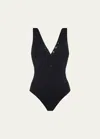 Eres Icone Snap-front One-piece Swimsuit In Ultra