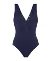 Eres Icone Snap-front One-piece Swimsuit In Blue