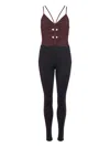 Eres Indra Cross-back Ruched Jumpsuit In Brown