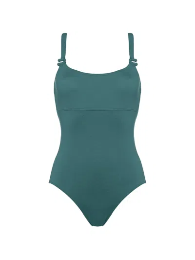 Eres Inspiring Scoop-neck Swimsuit In Green