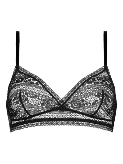 Eres Intriguée Lace Triangle Bra In Black