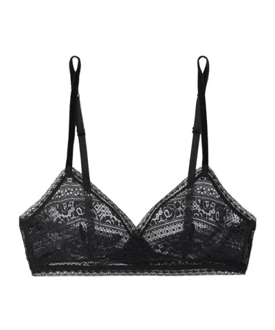 Eres Intriguée Lace Triangle Bra In Black