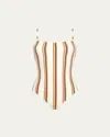 Eres Iode Tank One-piece Swimsuit In Rayure Sable Fin