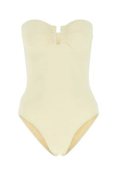 Eres Ivory Stretch Nylon Cassiopee Swimsuit In Yellow