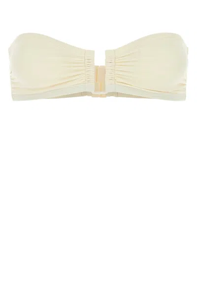 ERES ERES IVORY STRETCH NYLON SHOW BIKINI TOP