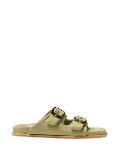 Eres Izia Buckle Mules In Neutral