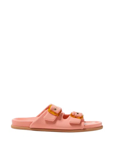 Eres Izia Buckle Strap Mules In Pink
