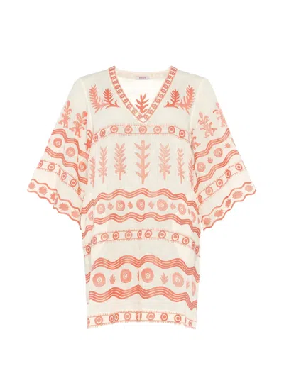 Eres Jacaranda Embroidered Mini Dress In Pink