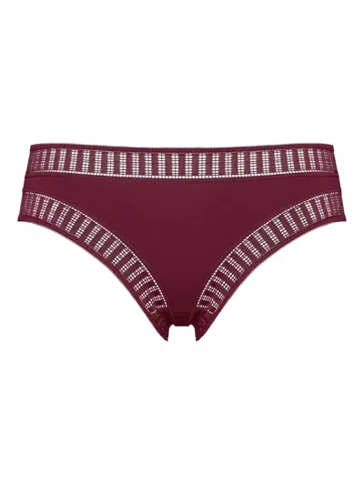 Eres Jacky Graphic-lace Briefs In Brown