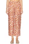 Eres Jaragua Cropped Abstract-print Lounge Pants In Fauve Acajou