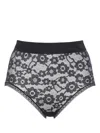 Eres Joyeuse High-waist Lace Briefs In Black